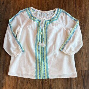Vineyard Vines tunic Medium white embroidered